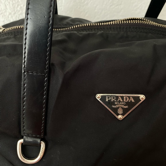 Prada black nylon duffle satchel bag - Picture 2 of 10